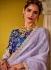 Lavender glass tissue sequins embroidered wedding saree with blouse 2152